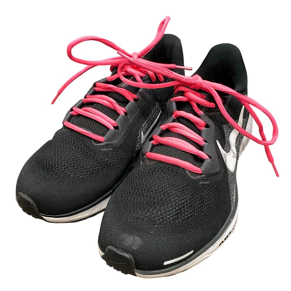 Nike Air Zoom Pegasus 41 Sneakers Men's Size 11.5 Running Shoe Black Pink Laces